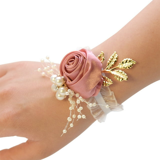 keepw Apparence Réaliste Mariage Mariage Poignet Corsage Élégant Longue Durée Durabilité Large Application Or 7 * 7 1Set