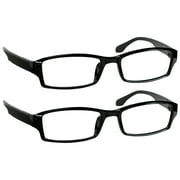 TruVision Readers Unisex Plastic Frame Reading Glasses, 2 Pack