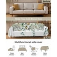 thumbnail image 3 of Eucalyptus Sofa Covers for 3 Cushion,Washable Couch Cover for Sectional Sofa Slipcoverwith Tassel,Green Leaves Flower Watercolor Floral Spring Loveseat Covers Futon Cover Throw Blanket 71''x118'', 3 of 8