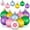 color, variant on Ohmyroo 1.97-Inch 24-Piece Small Christmas Tree Ornaments Easter Egg Decorations Spring-Themed Festive Hangings For Christmas Tree Home Holiday Decor