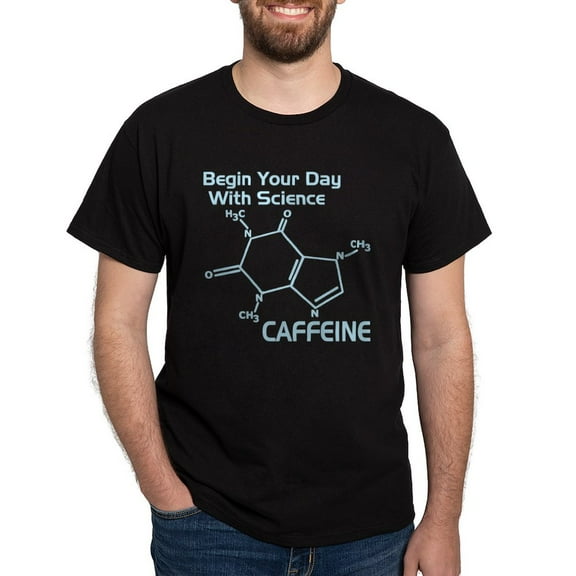 CafePress - Caffeine Molecule T Shirt - Men's Classic Graphic Cotton T-Shirt