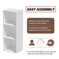 thumbnail image 3 of VAFHYLLIS 3 Cube Storage Organizer, 3 Tier Cube Low Bookcase Freestanding Storage Display Organizer for Home Office, Three-Cubes Open Shelf Short Bookshelf (Retro Brown, 3 Cube), 3 of 10