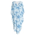 thumbnail image 5 of SEANATIVE Caftans for Women Beach Cover Up Swimsuit Coverups Swimwear Kaftan Dresses Long Caftans Plus Size Batwing Sleeve Swimsuit Coverup V Neck Summer Beach Dress, Blue Floral Palm Tree, 5 of 7