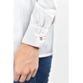 thumbnail image 4 of Blusa de satin con lazo Roman Fashion /Juvenil, 5101 (Blanco) blanco M, 4 of 5