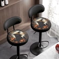 thumbnail image 3 of Renewold Black Cat Witch Pumpkin Seat Cushion for Round Bar Stool, 2 Pack Non-Slip Bar Stool Cushion Padded Vanity Seat Stoop Slipcovers Halloween Home Decor, 13-15 Inch, 3 of 6