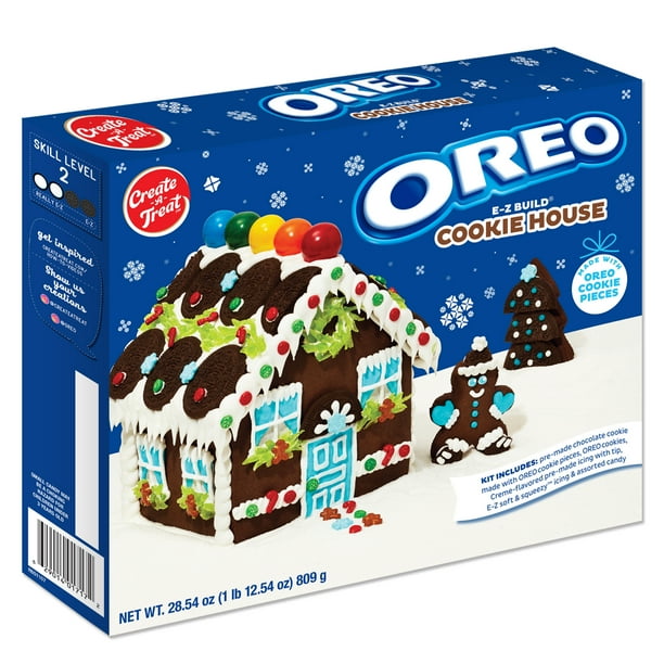 Holiday OREO Chocolate House, Create A Treat Cookie Kit, 28.54 oz