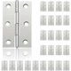 thumbnail image 1 of Paquete de 24 bisagras pequeñas para puerta, bisagras de acero inoxidable, bisagras para puerta de gabinete de bricolaje, bisagras para piano, joyero, gabinete de hardware para el hogar (44 mm * 32 mm) Ormromra BST3056069, 1 of 5