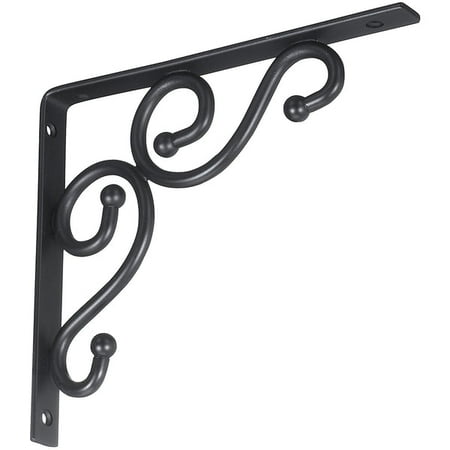 

National Hardware N236-220 773BC Ornamental Shelf Bracket Black