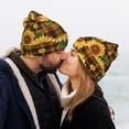 thumbnail image 5 of Gaeub Yellow Black Plaid Sunflower Print Unisex Knitted Hat,Warm Winter Beanie,Unisex Fashion Knit Cuffed Cap,Ski Hat for Men and Women, 5 of 6