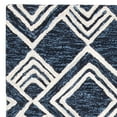 thumbnail image 2 of SAFAVIEH Micro-Loop Floral Diamond Trellis Wool Area Rug, Navy/Ivory, 4' x 6', 2 of 4