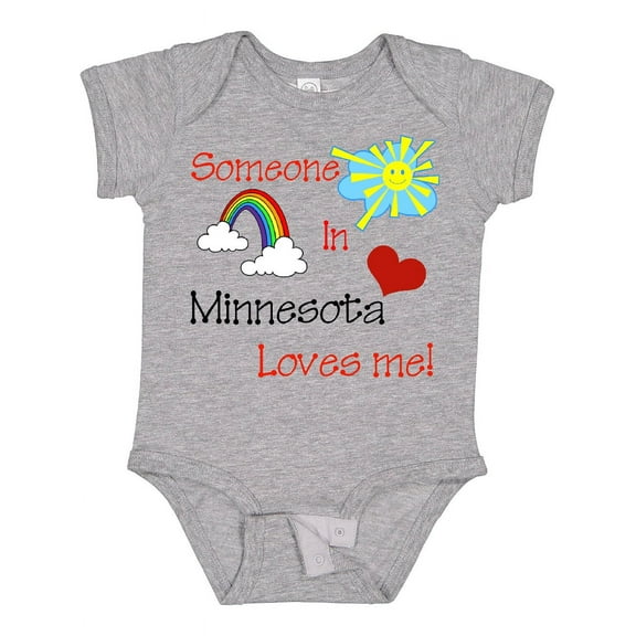 Inktastic Someone in Minnesota Loves Me Boys or Girls Baby Bodysuit