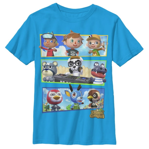 Download Nintendo Boy S Nintendo Animal Crossing Panels T Shirt Turquoise Small Walmart Com Walmart Com