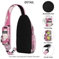 thumbnail image 3 of Sling Backpack,Playful Halloween Ghosts Pattern Crossbody Bag with Water Bottle Holder,Waterproof Sling Bag for Men/Women with Chest Phone Holder for Hiking,Travel, 3 of 6