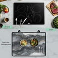 thumbnail image 5 of Renewold Electric Stove Top Cover for Stove Top, Induction Electric Stove Protector Non-slip Glass Cooktop Cover Range Cover Multipurpose Flat Top Stove Mat, Black Gold Marble, 5 of 7