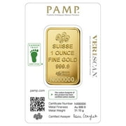 1 oz Gold Bar PAMP Suisse Lady Fortuna Veriscan Carbon Neutral (in Assay)