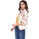thumbnail image 4 of Chaqueta Tipo Blazer Informal Con Solapa De Muesca Y Manga Larga Para Mujer Blanco-floral XL, 4 of 6