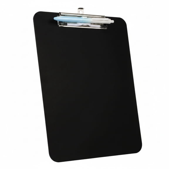 Clipboard with Pen Holder,Nursing Clipboard A4 Standard Letter Size,Plastic Clip Boards 8.5x11 Heavy Duty, Office Home,Black