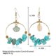 thumbnail image 3 of Pendientes de concha marina para mujer, color dorado, de moda, de metal, concha de cauri, EH2030, 3 of 5