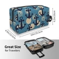 thumbnail image 3 of Uemuo Anchors Pattern Portable Toiletry Bags with Handle, Waterproof travel Make up Bags for Women, Large Capacity Travel Cosmetic Bags, 3 of 9