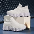 thumbnail image 2 of Zanarzt Girl Tennis Shoes Boys Girls Shoes Kids Tennis Athletic Running Footwear Slip On Walking Breathable Lightweight Sneakers White,US 8.5, 2 of 5