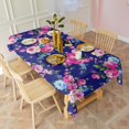thumbnail image 2 of Pioneer Flower Floral Print Pattern Rectangle Tablecloth 60"x120",Waterproof Polyester Rectangle Table Cloth, Wipeable Spillproof Polyester Tablecloth for Dining, Camping, Indoor and Outdoor, 2 of 6
