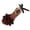 Brown, variant on Women's 3d Flower Flat Sandals Fashion Open Toe Slides with Beaded Chain Slippers for Summer Casual Footwear