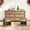 Reclaimed Caramel Oak, variant on SICOTAS Bohemian 7-Drawer Dresser & 2 Nightstands Set with USB Charging - Coastal Rattan Bedroom Furniture Set, Oak