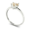 thumbnail image 2 of Clara Pucci 14K White Gold 1.25ct Morganite Solitaire Ring for Women, 2 of 8
