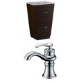 thumbnail image 1 of 23.75-in. W Floor Mount Wenge Vanity Set For 1 Hole Drilling  AI-9065, 1 of 9