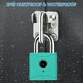 thumbnail image 4 of Yeacher T1004D Smart BT Fingerprint Padlock Rechargeable Keyless 20 Fingerprints Emergency Unlocking Easy Operation IP65 Waterproof Anti-theft Security Padlock Door Luggage Backpack Lock, 4 of 8