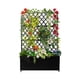 thumbnail image 1 of QinaQin Jardinera elevada negra de metal con enrejado y pantalla de privacidad, maceta para exterior ideal para plantas trepadoras, patio, balcón o jardín, 1 of 9
