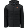 thumbnail image 2 of Men's Cutter & Buck Black Cincinnati Bengals  Big & Tall Evoke Hybrid Eco Softshell Recycled Full-Zip Hooded Jacket, 2 of 3