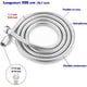 thumbnail image 2 of Shower hose, 2m stainless steel shower hose, universal shower hose, universal threaded connection (G1/2 inch) (2m), 2 of 4