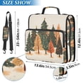 thumbnail image 2 of FORMRS Zipper Binder with Shoulder Strap 2-inch Ring 500 Sheet Capacity File Bag, Brown Christmas Trees, 2 of 5