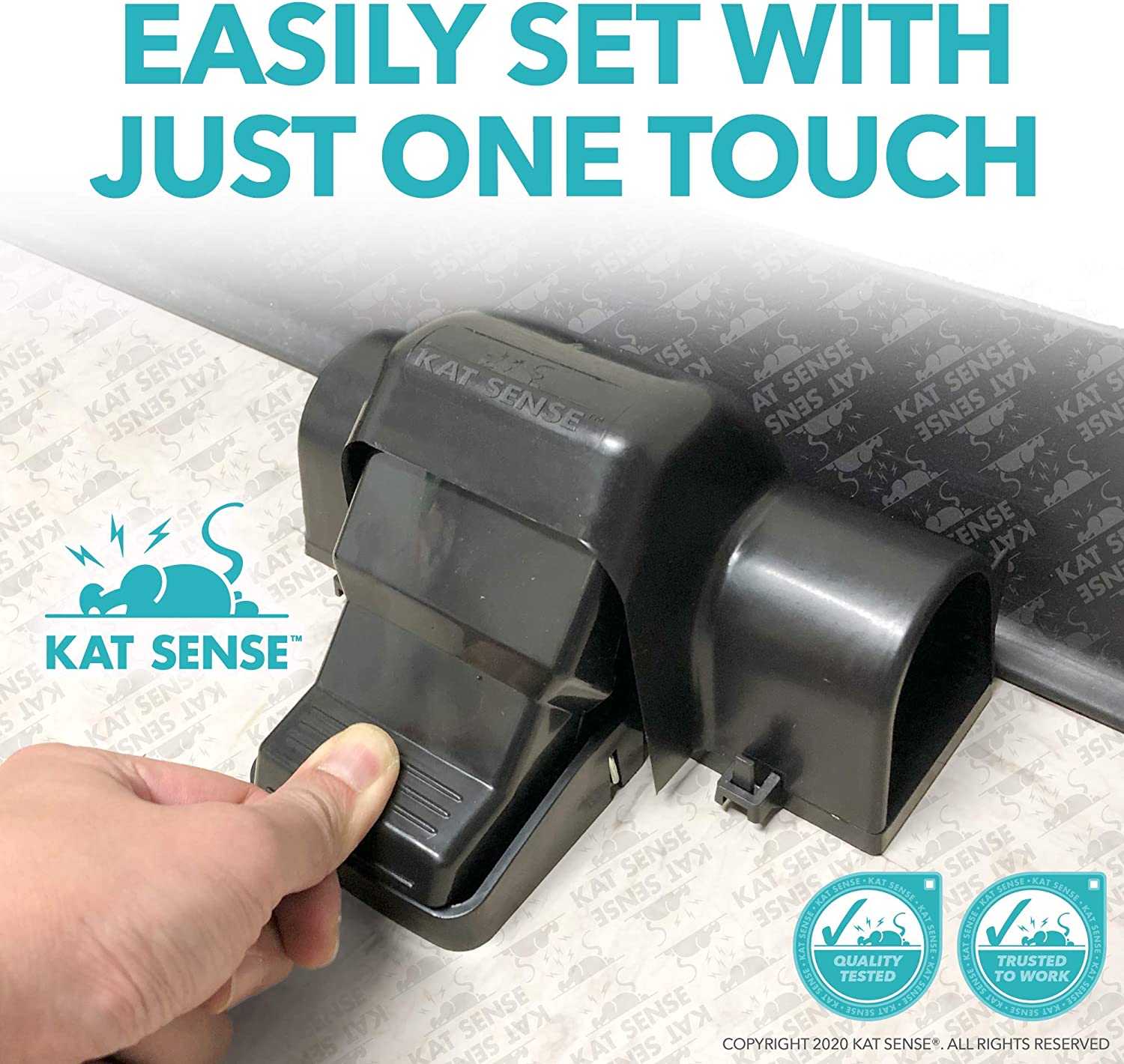 Covered Rat & Chipmunk Traps, Prevents Accidental Triggering with Tunneled Design, Quick Humane Kill, Indoor 'N Outdoor Mouse Snap Traps