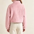 thumbnail image 7 of BXJX Girls Fleece Jackets Size 7-8, Zip‑Up Casual Stand Collar Warm Cropped Outerwear Pink, 7 of 7