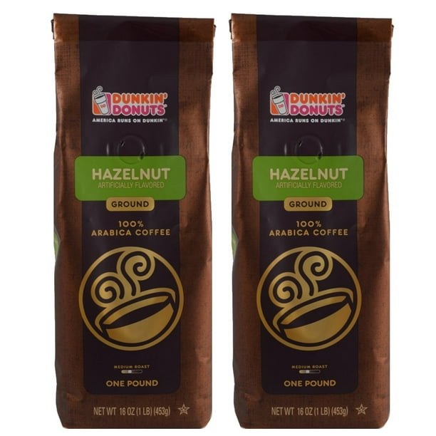 Dunkin Donuts Ground Coffee 1 LB. Bag Multi Pack (Hazelnut
