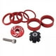thumbnail image 1 of Espaciador De Auriculares De Bicicleta De 3x1 1/8 Pulgadas Con Tapa , Juego De Tuercas De Estrella Para Auriculares, Color Rojo, 1 of 7