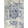 thumbnail image 1 of Bashian E110-IVBL-2.6X8-5437A Bashian Everek Collection Abstract Transitional Polypropylene Machine Made Area Rug, Ivory & Blue - 2 ft. 6 in. x 8 ft., 1 of 1