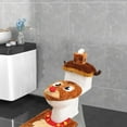 thumbnail image 4 of YIMWNYI 4-Piece Christmas Toilet Decoration Set, Toilet Cover Rug Mat, Festive Bathroom Decor, Holiday Home Accessories, Cozy Christmas Decorations, Washroom Decor Set, 4 of 6