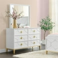 thumbnail image 5 of Martin Svensson Home Emma 6 Drawer White and Gold Dresser, 5 of 7