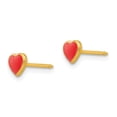 thumbnail image 2 of Inverness 24k Plated Red Enamel Heart Earrings, 2 of 3