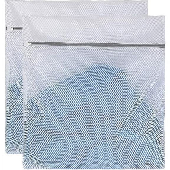 2 XX-Large Honeycomb Delicates Bags for Washing Machine, 24 x 24 Inches lingerie bags for Laundry, Travel Storage Organize Bag for Cotton Clothes,Sheet, Shoes