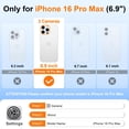 thumbnail image 3 of Funda impermeable WIFORT para iPhone 16 Pro Max con filtro de luz azul, 3 of 8