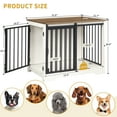 thumbnail image 3 of 31.9"Dog Crate Furniture with Barn Door,Wooden Pet Cage End Table for Small Medium Dogs up to 44 lb, 3 of 8