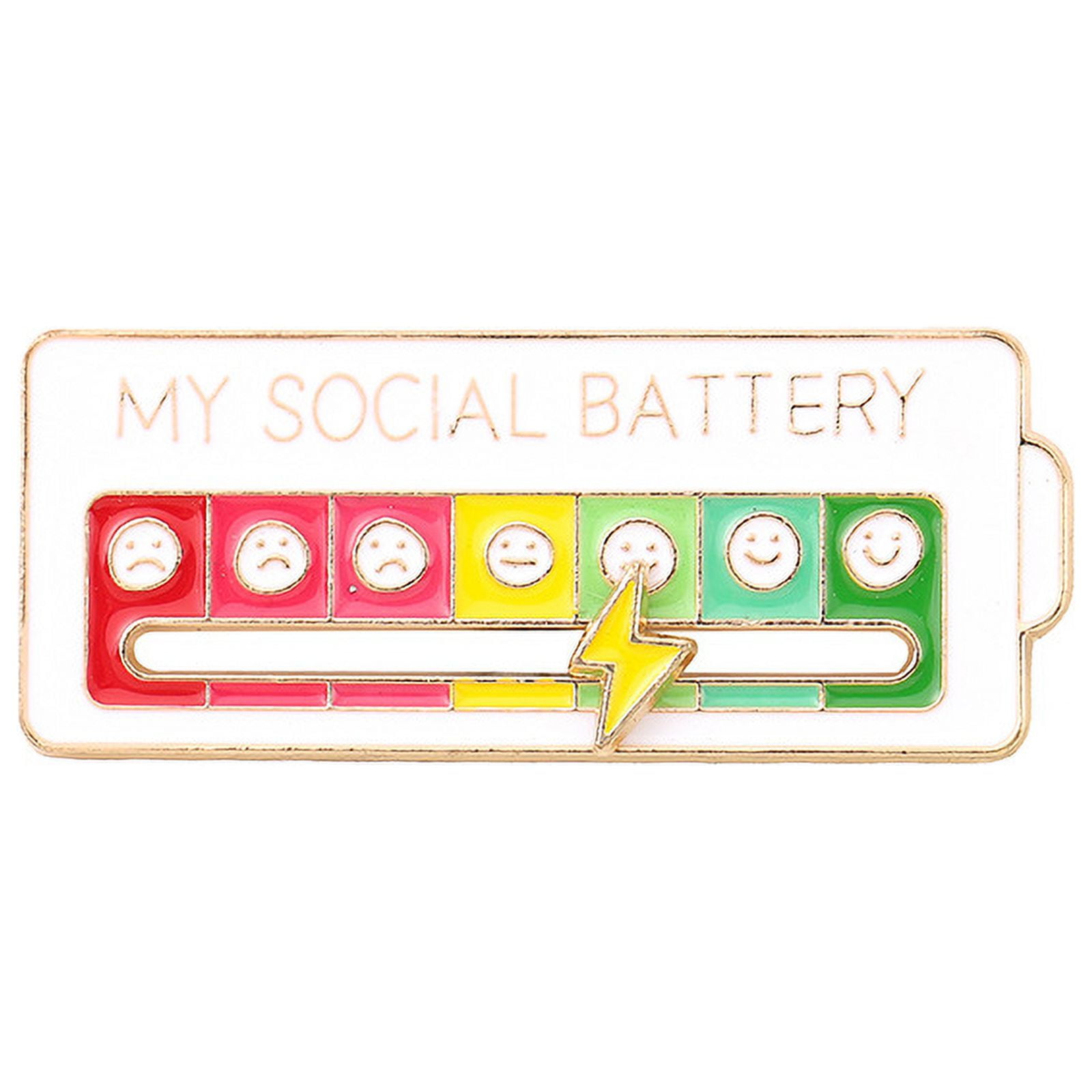 Batterie Sociale U00c9pingle De , Broche De Suivi De L'humeur, Broche Introvertie, Accessoire Pour Introverti, Tracker De Batterie Social, Broche De Suivi De L'humeur - France Pins Personnalisable