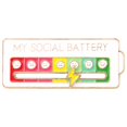 thumbnail image 3 of Social Battery Pin - My Social Battery Creative Lapel Pin, Fun Emotional Pin 7 Days A Week, 3 of 5