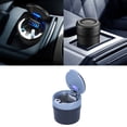 thumbnail image 4 of Car Ashtray   Holder  Cup Cupholder Ashtray Auto Storage Car Ashtray Stainless Steel Container Smokeless Blue LED Light With Builtin Battery Universal, 4 of 8