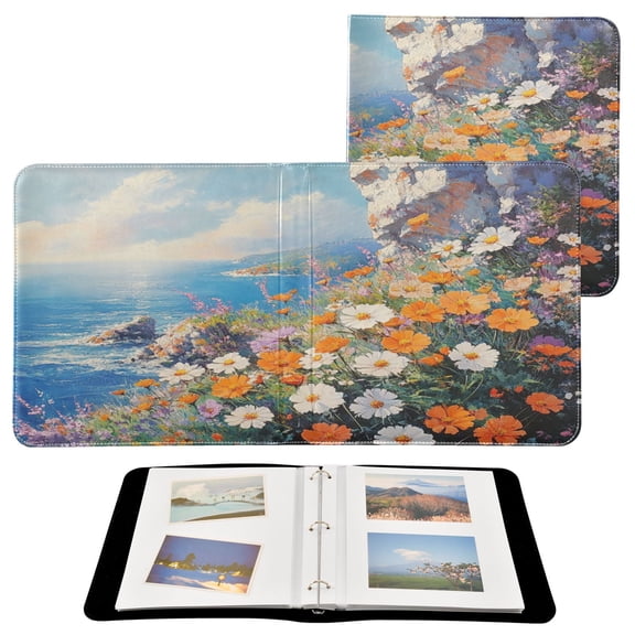BZSMCE Photo Album Book Scrapbooking Forals on The Edgs Printed Picture Album