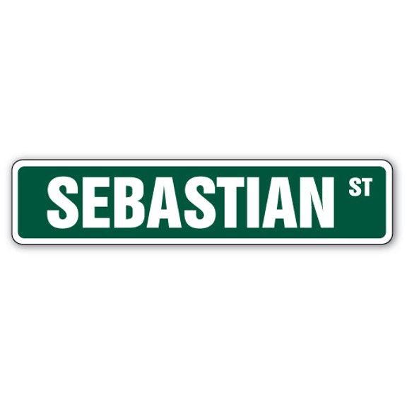 SEBASTIAN Street Sign Childrens Name Room Sign | Indoor/Outdoor |  30" Wide